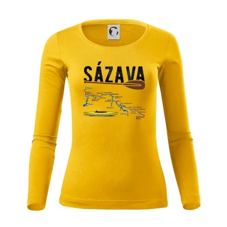 Mapa řeky Sázavy