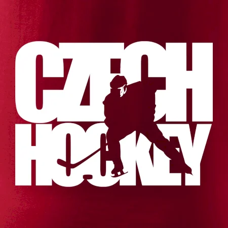 Czech hockey - nápis s hokejistou - Mistrovství světa v ledním hokeji 2026
