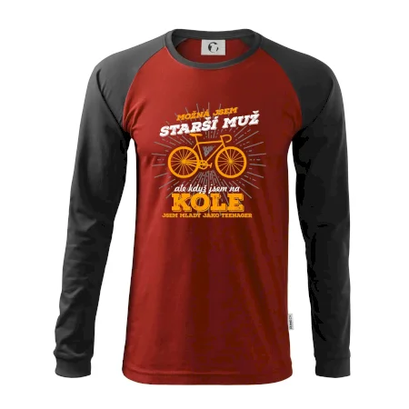 Starší muž - cyklista silniční kolo
