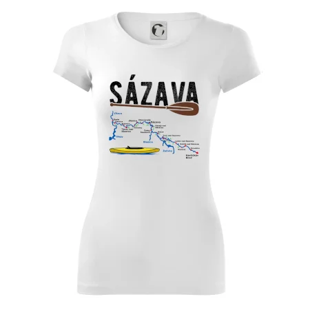 Mapa řeky Sázavy
