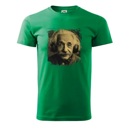 Albert se sluchátky