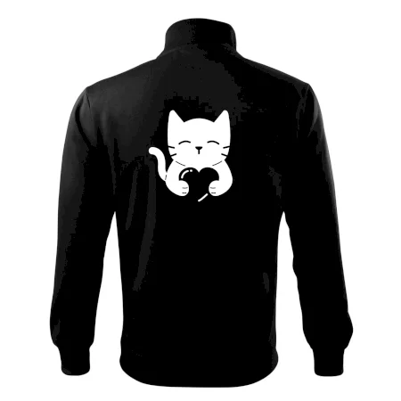 Kočka drží srdce