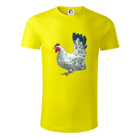 Slepice kreslená bílá