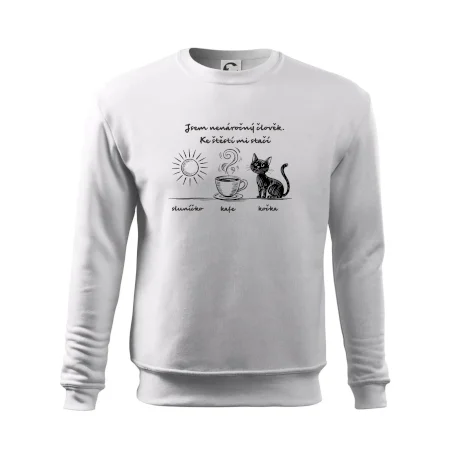 Jsem nenáročný člověk. Ke štěstí mi stačí sluníčko kafe kočka