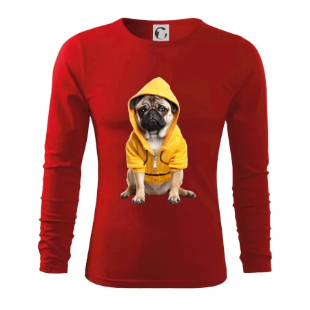 Mops v mikině