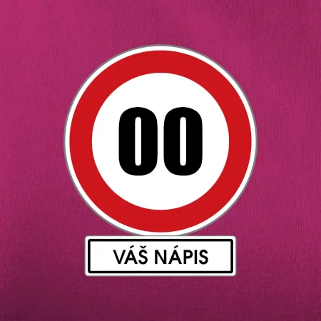 Dopravní značka - rychlost - váš nápis