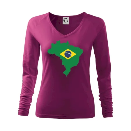 Brazílie vlajka v mapě