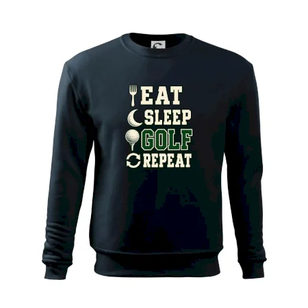 Eat sleep golf repeat typografie