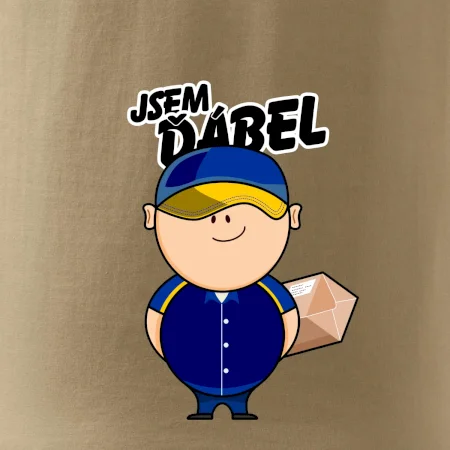 Jsem ďábel doručovatel modro žlutý