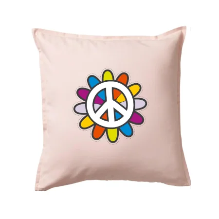 Peace symbol s kreslenou květinou