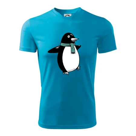 Tučňák se zelenou šálou