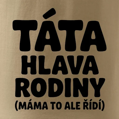 Táta - hlava rodiny  (máma to,  ale řídí)