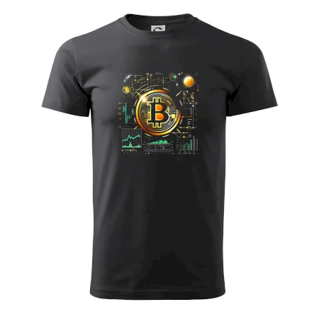Bitcoin logo s grafy