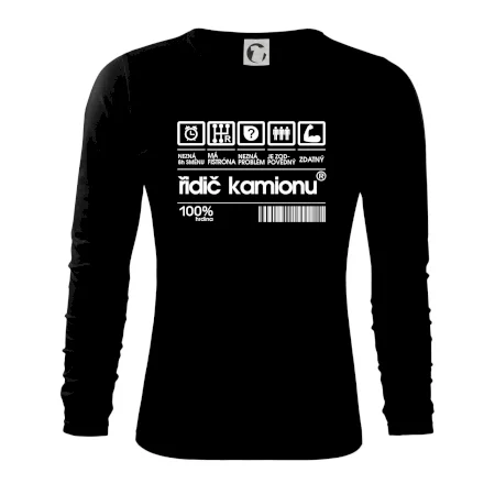 Čárový kód řidič kamionu
