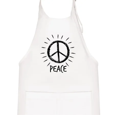 Peace symbol černobílý