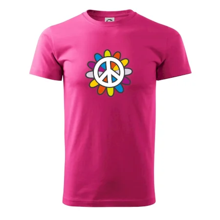 Peace symbol s kreslenou květinou