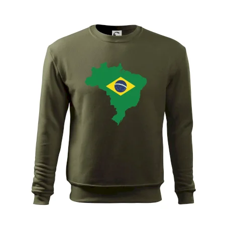 Brazílie vlajka v mapě