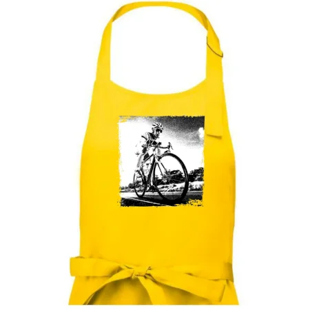 Cyklista černobílá cesta