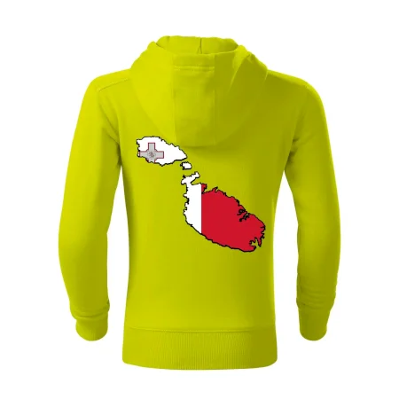 Mapa Malta s vlajkou