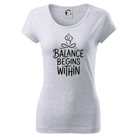 Balance begins within nápis