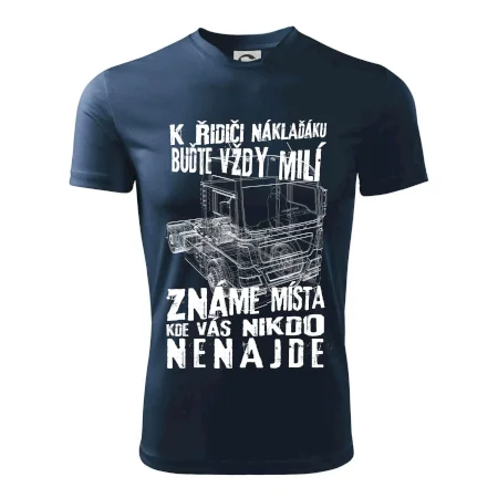 K řidiči náklaďáku buďte vždy milý