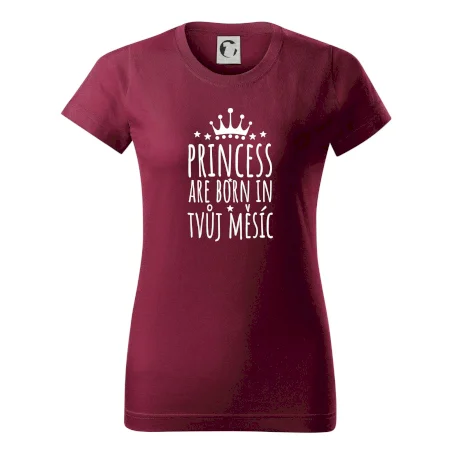 Princesses are born in (vlastní nápis měsíc narození)