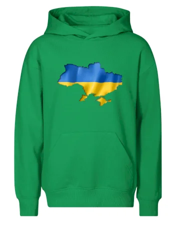 Ukrajina vlajka mapa