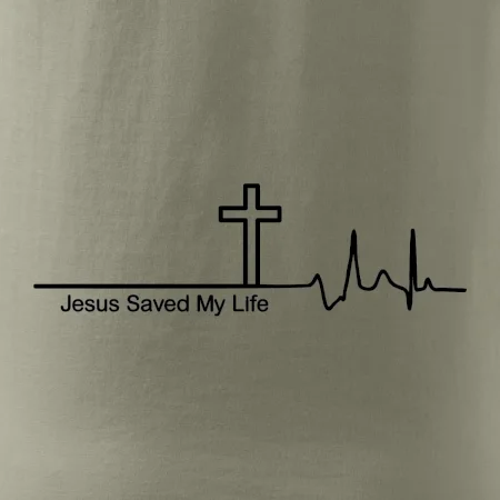 Jesus Saved My Life kříž ekg