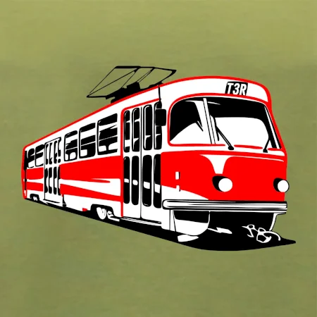 Tramvaj T3R barevná
