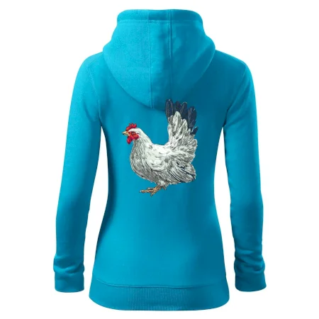 Slepice kreslená bílá