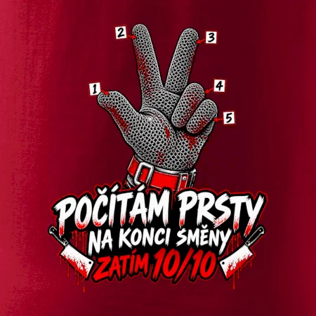 Řezník počítám prsty na konci směny