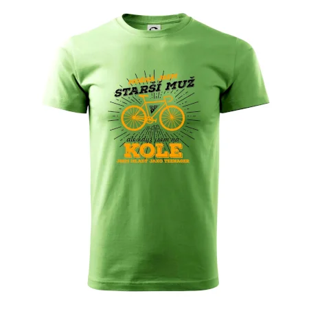 Starší muž - cyklista silniční kolo