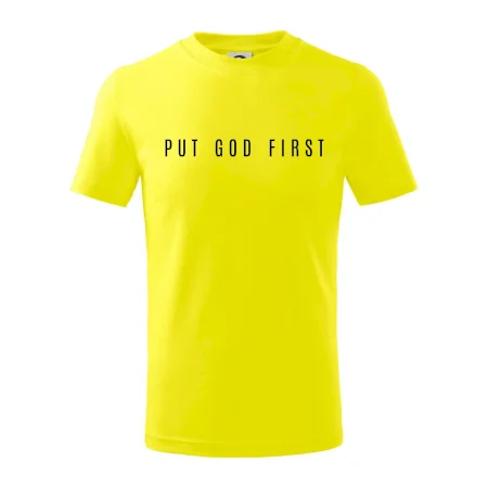 Put God first slabý nápis