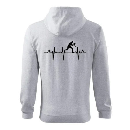EKG stolní tenista stojící