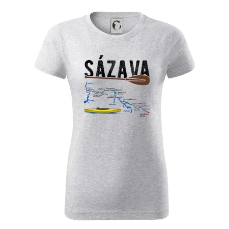 Mapa řeky Sázavy