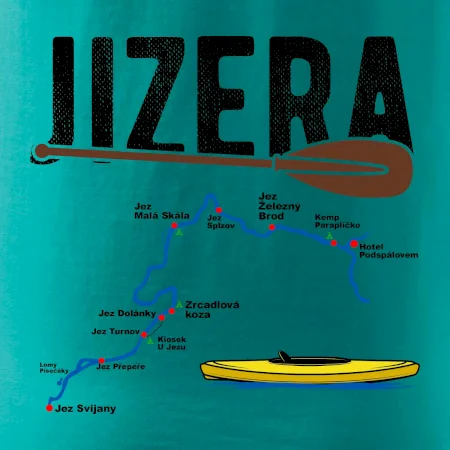 Mapa řeky Jizery