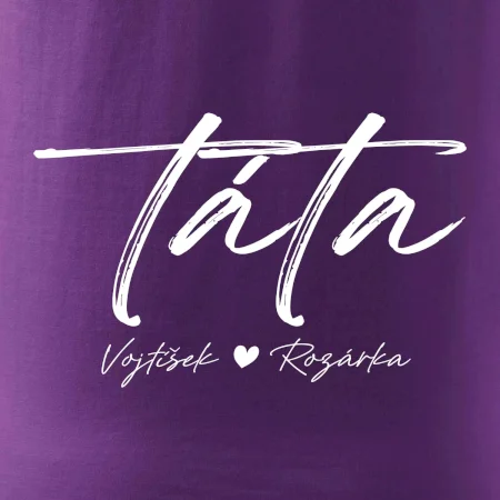 Triko táta psací se jmény dětí