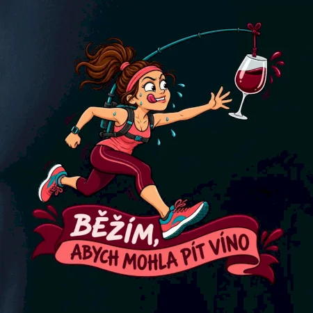 Běžím abych mohla pít víno