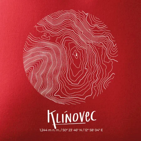 Klínovec - vrstevnice v kruhu