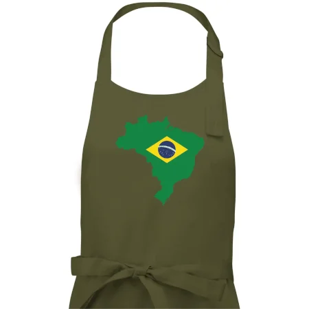 Brazílie vlajka v mapě
