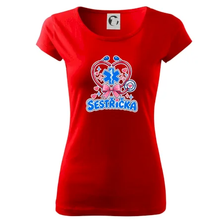 Sestřička - kreslený kříž a srdce