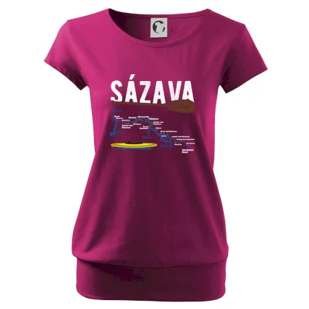 Mapa řeky Sázavy