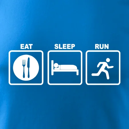 Eat sleep run čtverce