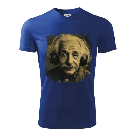 Albert se sluchátky