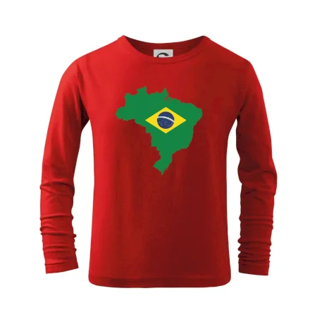 Brazílie vlajka v mapě