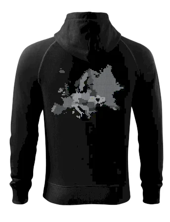 Mapa Evropy - srdce v Ukrajině