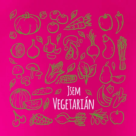 Jsem vegetarián - zelenina ve čtverci