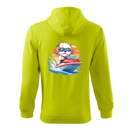 Bišonek na vodním skútru