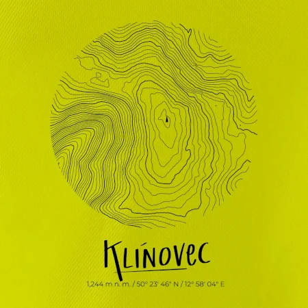 Klínovec - vrstevnice v kruhu