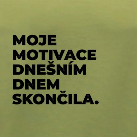 MOJE MOTIVACE DNEŠNÍM DNEM SKONČILA.